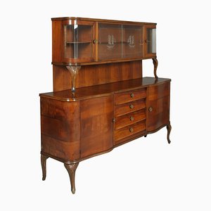 Carved Walnut and Burl Walnut Chippendale Sideboard from Testolini E Salviati, 1920s-NJV-568620