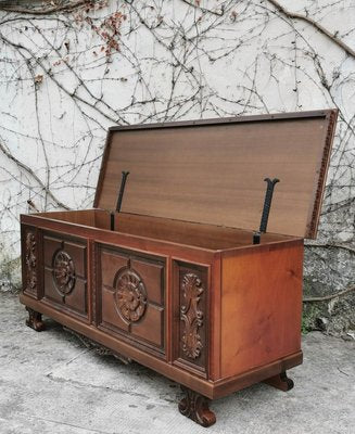 Carved Walnut Chest, 1970s-KNM-891413