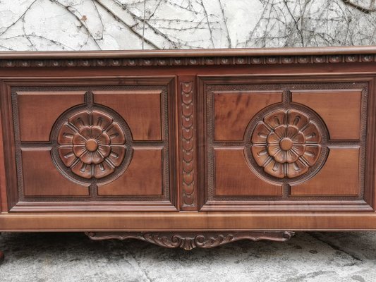 Carved Walnut Chest, 1970s-KNM-891413