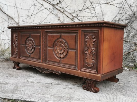 Carved Walnut Chest, 1970s-KNM-891413