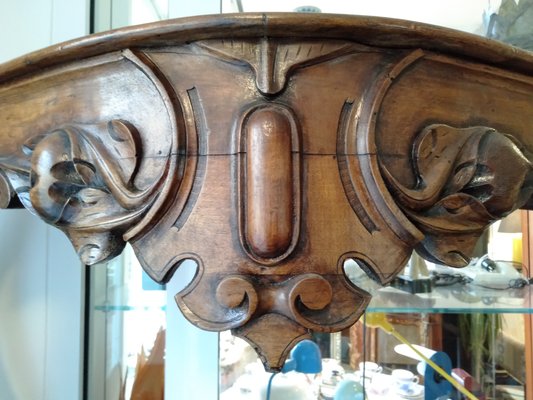 Carved Walnut Console Table, 1800s-ZFY-1153494