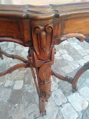 Carved Walnut Console Table, 1800s-ZFY-1153494