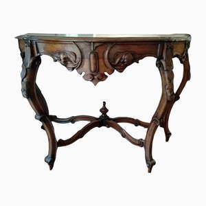 Carved Walnut Console Table, 1800s-ZFY-1153494