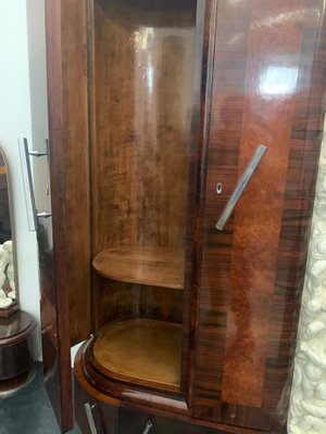 Carved Walnut & Rosewood Wardrobe with Lacquered Front from Ducrot, 1920s-IJR-867750