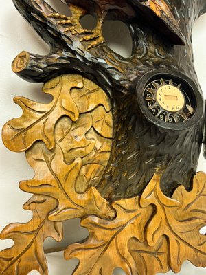 Carved Wood Black Forest Wall Sculpture Telephone with Bird, 1920s-WZZ-1702719