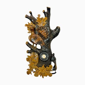 Carved Wood Black Forest Wall Sculpture Telephone with Bird, 1920s-WZZ-1702719