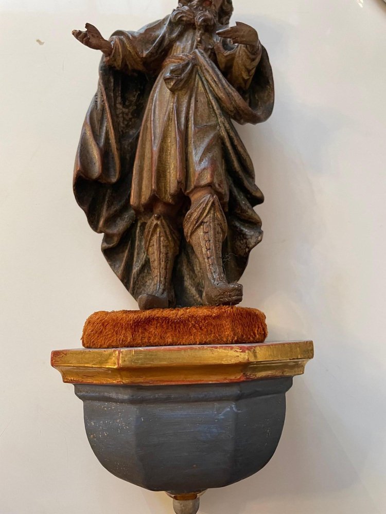 Carved Wood Figure of St. Joachim