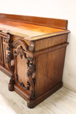 Carved Wood Sideboard, Early 20th Century-DCO-1436372