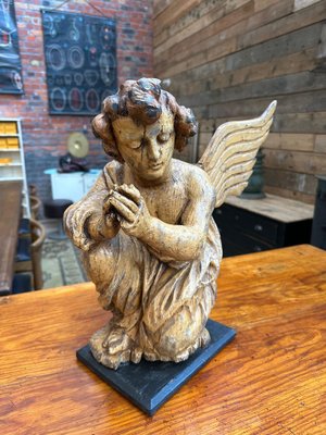 Carved Wooden Angel, 1890s-WSZ-1743194