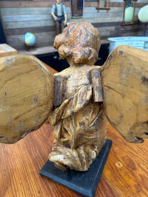 Carved Wooden Angel, 1890s-WSZ-1743194