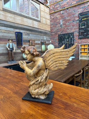 Carved Wooden Angel, 1890s-WSZ-1743194