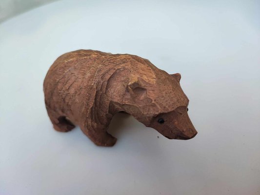 Carved Wooden Bear Figure, 1920s-1940s-CAQ-2040491