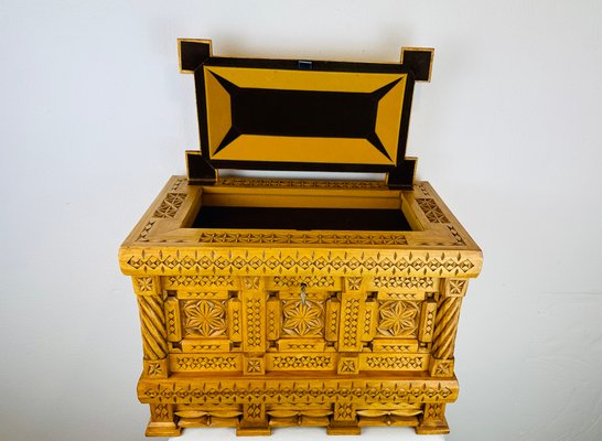 Carved Wooden Box Chest, 1988-ZDM-1765166