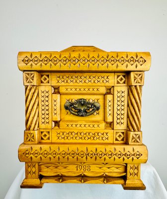 Carved Wooden Box Chest, 1988-ZDM-1765166