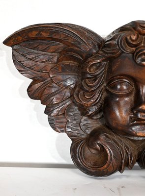 Carved Wooden Cherubs, Late 19th Century, Set of 2-RVK-1395825