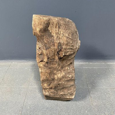 Carved Wooden Head of Man with Beard-NPL-1327896