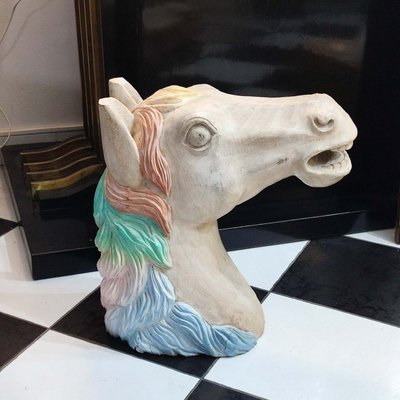 Carved Wooden Horse Head-YGE-1170502