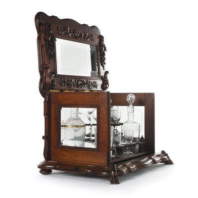 Carved Wooden Liquor Buffet, 1920s-NQ-571258