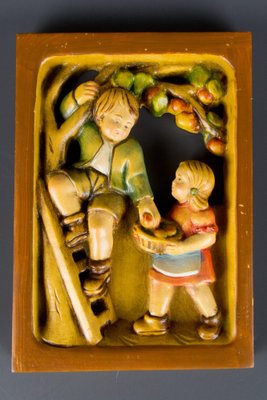 Carved Wooden Pictures Depicting the Four Seasons, Set of 4-KEG-1086462