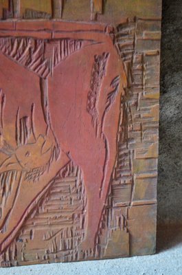 Carved Wooden Plaque, 1970s-AIU-706449