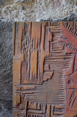 Carved Wooden Plaque, 1970s-AIU-706449