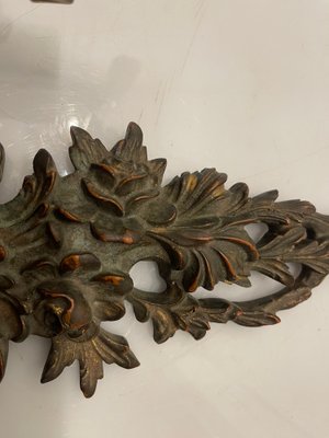 Carved Wooden Sconces, 1940s, Set of 2-JJC-1774591