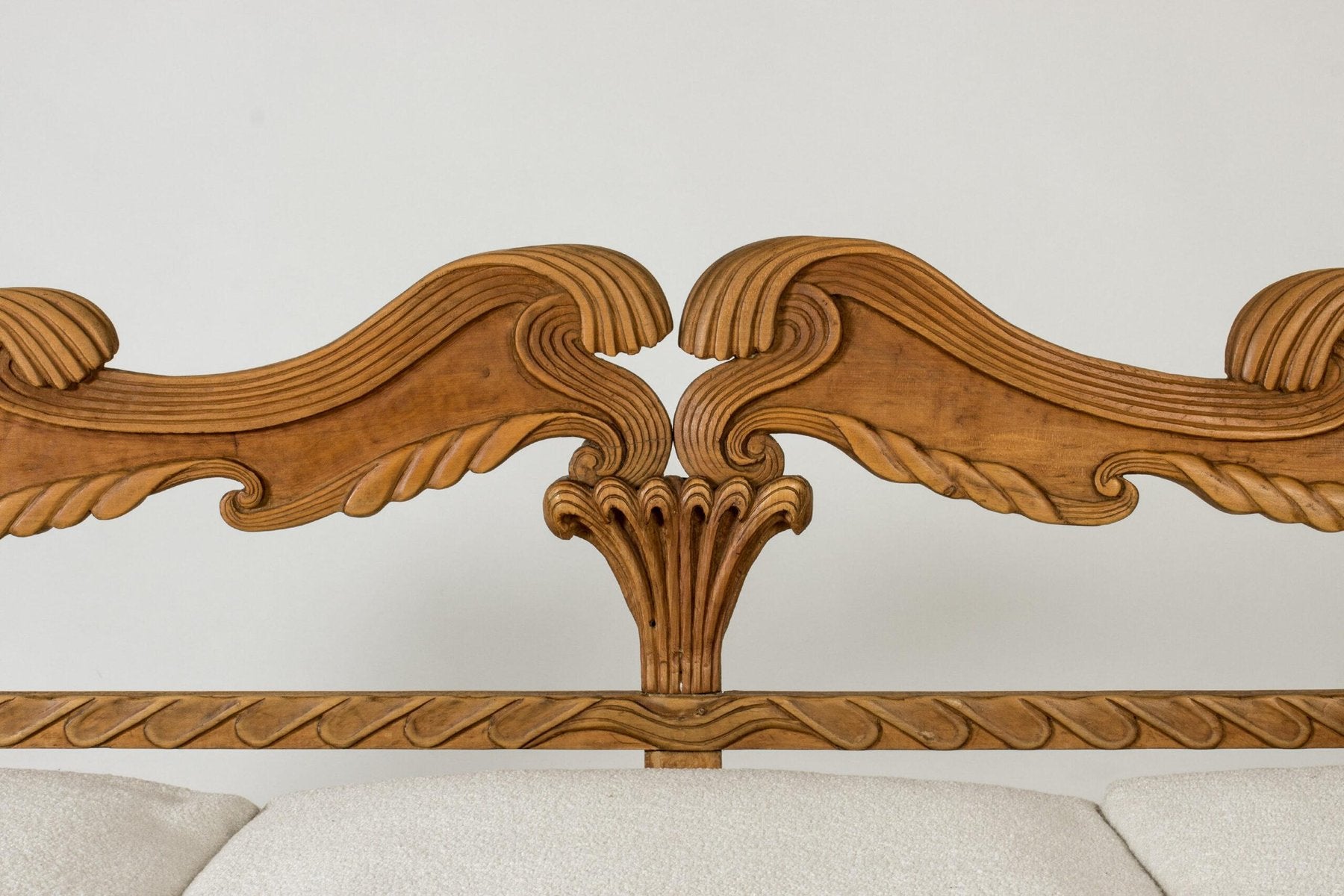 Carved Wooden Sofa by Knut Fjaestad, 1936