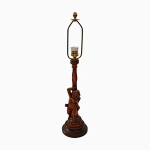 Carved Wooden Table Lamp, 1903-SPD-832783