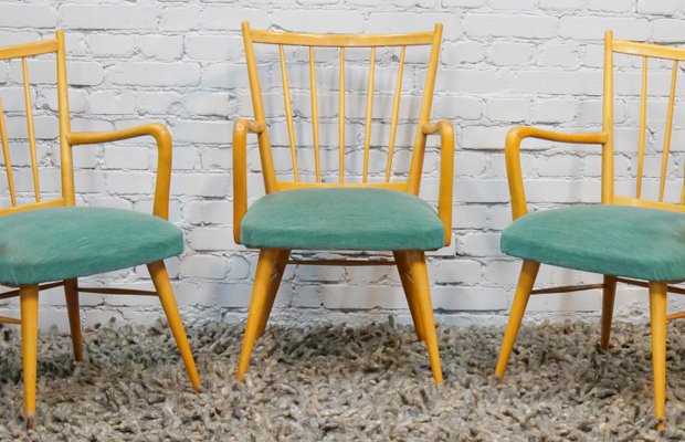 Casala Armchair with Rungs and Armrests, 1950s-QFD-1054009