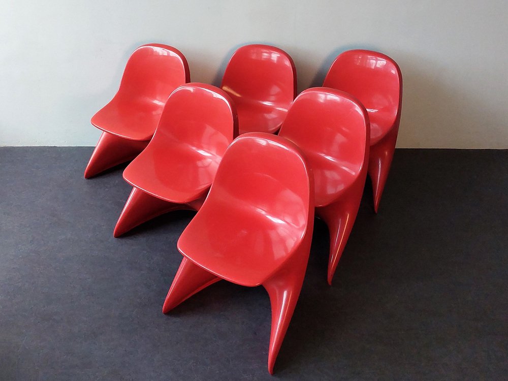 Casalino 1 Children's Chairs by Alexander Begge for Casala, Italy, 1970s, Set of 6