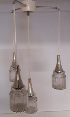 Cascade Ceiling Lamp with 4 Glass Shades, 1970s-HOI-824097