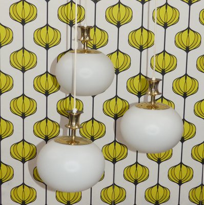 Cascade Lamps in Opal Glass and Brass, 1970s-AFE-1794618