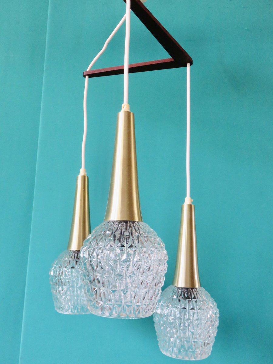 Cascading Boomerang Suspension Lights, Denmark, 1968, Set of 3