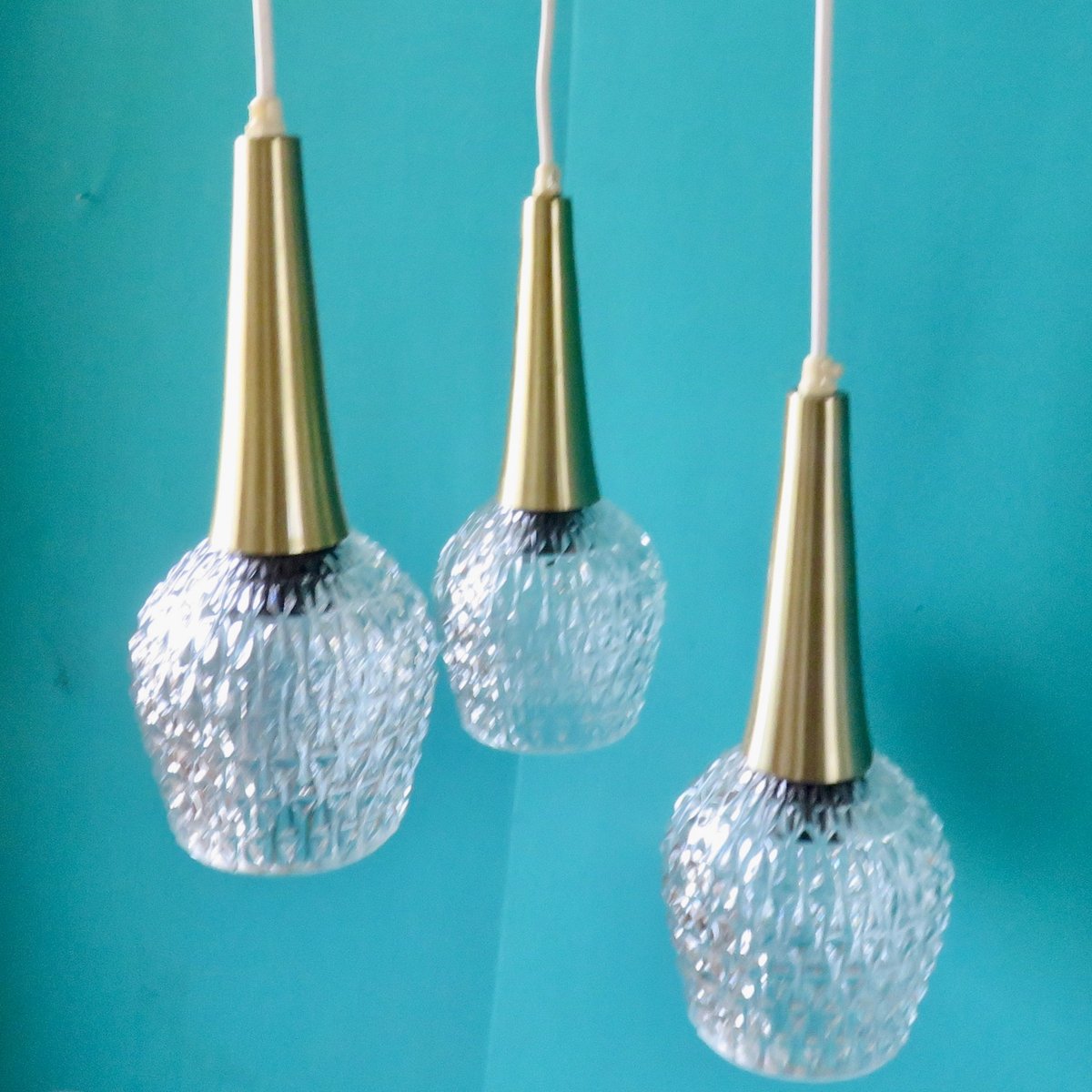 Cascading Boomerang Suspension Lights, Denmark, 1968, Set of 3