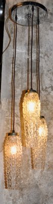 Cascading Ceiling Lamp with 3 Shades, 1960s-ROJ-864667