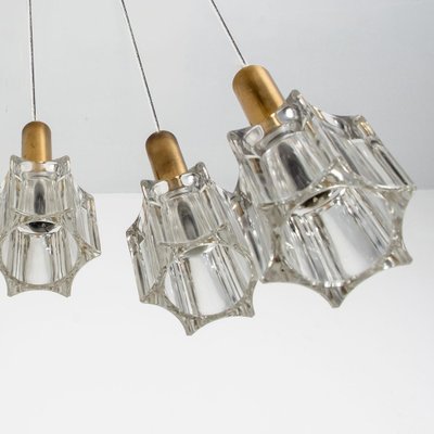 Cascading Glass and Brass Pendant fro Peill Putzler, 1970s-VDW-1704092