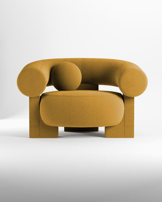 Cassete Armchair in Boucle Mustard by Alter Ego for Collector