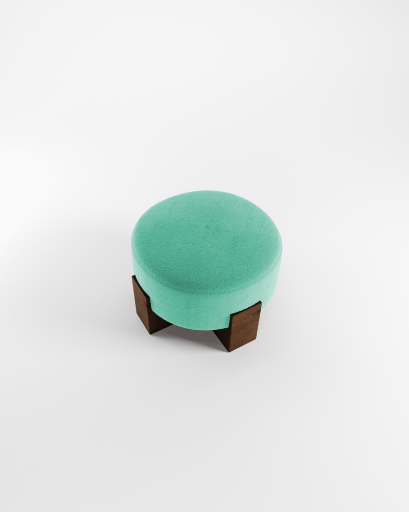 Cassete Pouf in Teal by Alter Ego for Collector