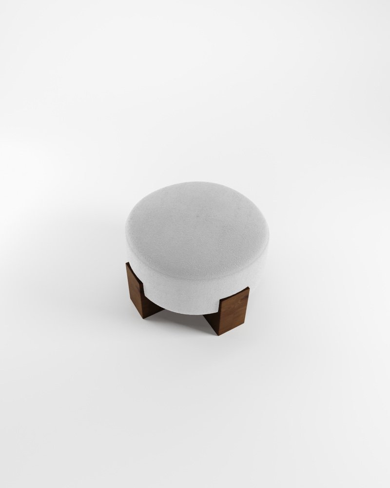 Cassete Pouf in White by Alter Ego for Collector