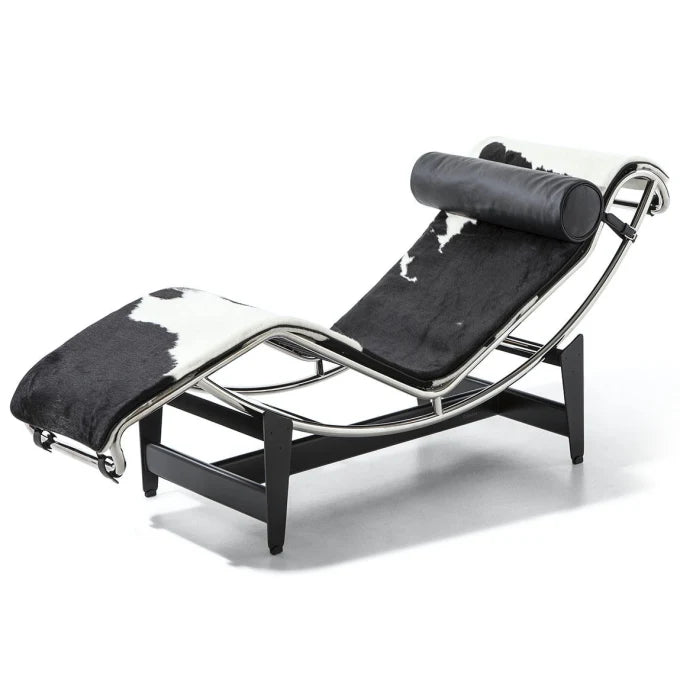 4 CHAISE LONGUE À RÉGLAGE CONTINU, DURABLE by Cassina #WHITE/BLACK (13Z235)