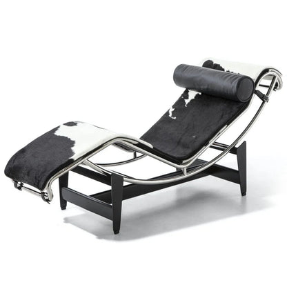 4 CHAISE LONGUE À RÉGLAGE CONTINU, DURABLE by Cassina #WHITE/BLACK (13Z235)