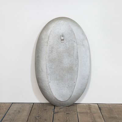 Cast Aluminum Frame Oval Mirror from by Burchiellaro Lorenzo, 1960s-FWM-1451237