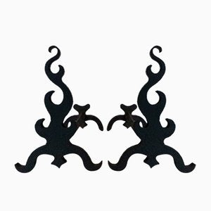 Cast and Wrought iron, French, 1940s, Set of 2-BA-873974