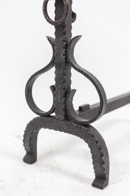 Cast Andirons in Iron, 20th Century, Set of 2-CEJ-1107814