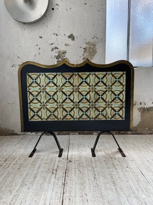 Cast Iron and Ceramic Firewall, 1950s-LCU-2024755