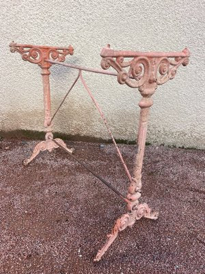 Cast Iron and Marble Bistro Table, 1900s-SDV-1755970