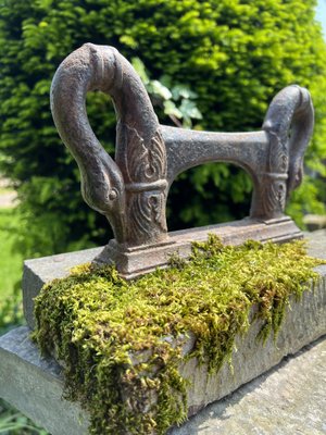 Cast Iron Boot Scraper on Bluestone, 1900s-WZZ-1766047