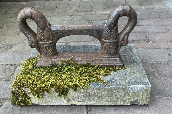 Cast Iron Boot Scraper on Bluestone, 1900s-WZZ-1766047