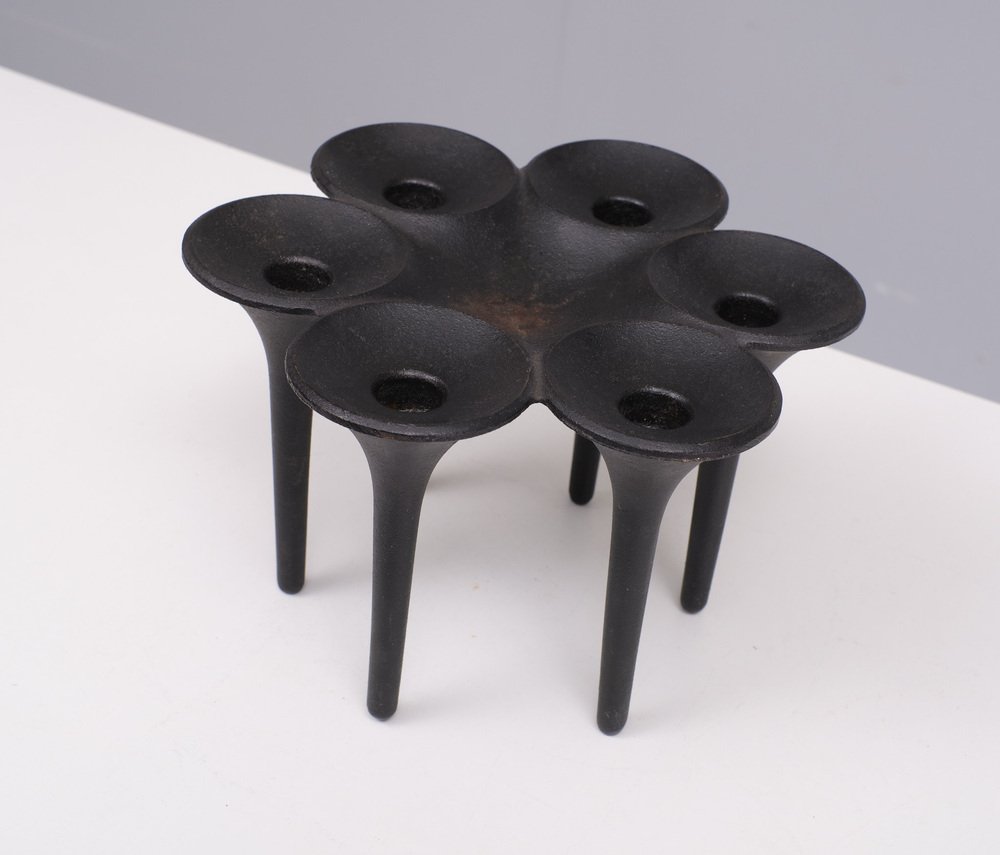 Cast Iron Candleholder from Holmgren Illums Bolighus, Denmark, 1968