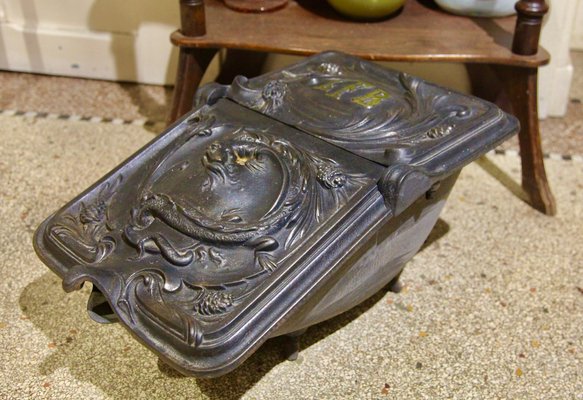 Cast Iron Foundry Foubrux or Coal Scuttle, Belgium, 1900s-MJY-1249745